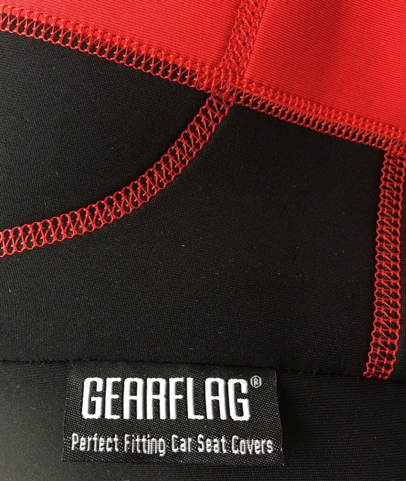 GEARFLAG Neoprene Seat Cover Custom fits Wrangler JK 2007-2017 Unlimited 4 Door NO-Side airbag Full Set (Front + Rear Seats) (Red/Black) - Image 3